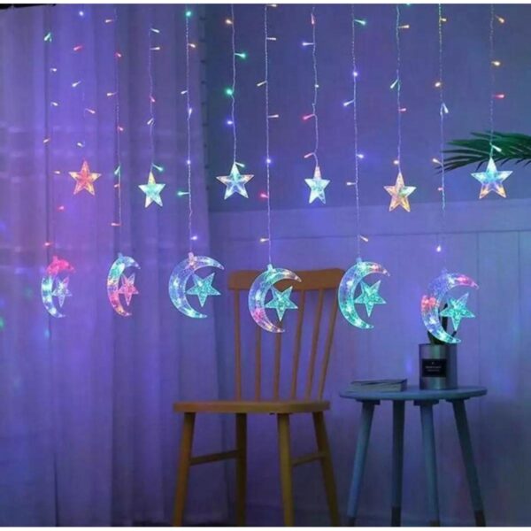 LED Moon & Star Fairy Lights 16ft – Decorative String Lights for Kids, Bedroom, Party & Home Decor