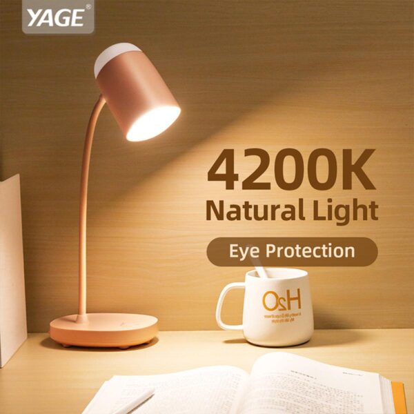 YAGE Rechargeable Table Lamp YG-T119C – Touch Control LED Desk Lamp for Eye Comfort & Study