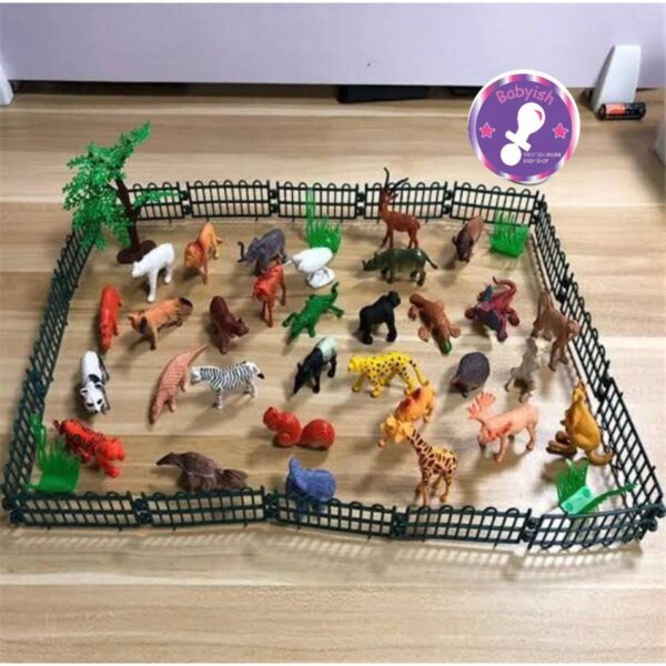 Animal Zoo Play Set for Kids 32+ Pieces – Educational Safari Toy for Boys & Girls