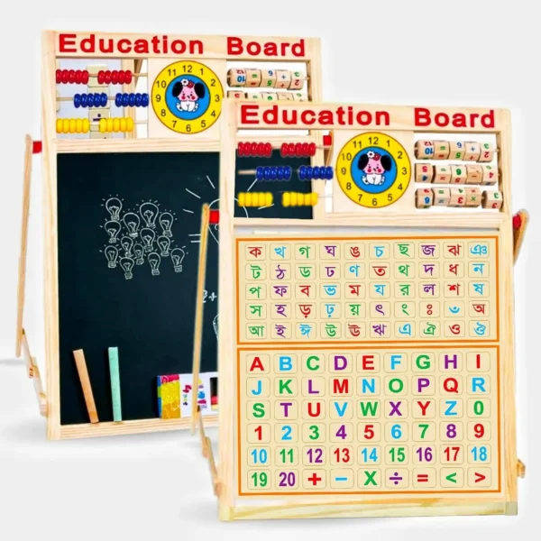 Kids Learning Aid Double-Sided Magnetic White & Black Board (17.5″ x 14″) – Learning Board for Kids