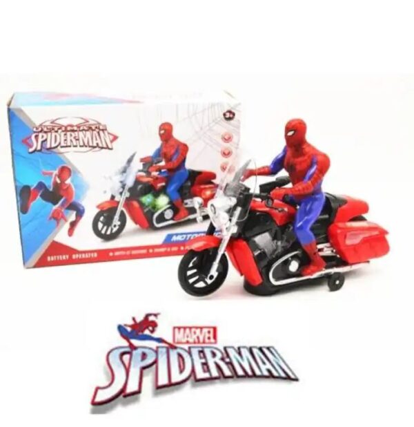 Spiderman Bike Toy with Lights & Music – Battery Operated Kids Ride-On Toy