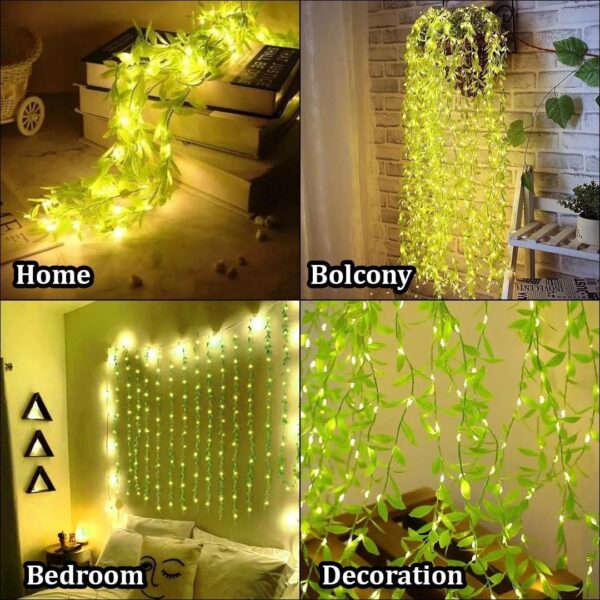 Vine Leaf Fairy String Light – Battery Operated Decorative LED String Lights for Bedroom, Kids Room, Party & Home Decor