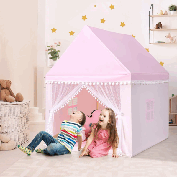 Portable Castle Tent House for Kids Indoor and Outdoor play- 3-13 Year Old Kids Girls and Boys