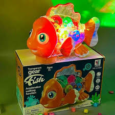 Gear Fish Toy for Kids with Lights, Music & 360° Rotation – Electric Gear Animal Toy for Toddlers